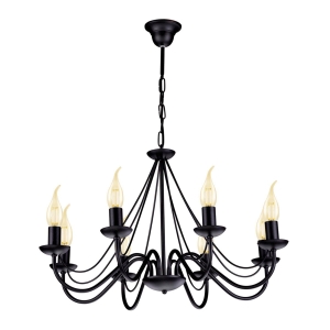 Czarna lampa wisząca w stylu rustykalnym K-3992 z serii BARTEZ Kaja Lighting