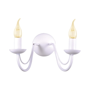 Świecznikowy, biały kinkiet do sypialni K-3999 z serii BARTEZ II Kaja Lighting