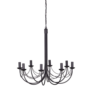 Świecznikowa, czarna lampa wisząca do salonu K-3521 z serii PERSEO Kaja Lighting