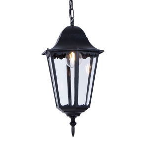 Ponadczasowa wisząca lampa zewnętrzna K-5006H CZARNY z serii LOZANA Kaja Lighting