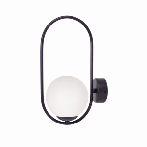 Elegancki kinkiet ścienny z mlecznym kloszem K-5105 z serii PARVA Kaja Lighting