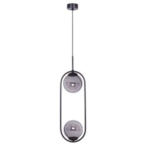 Podwójna lampa wisząca z grafitowymi kloszami K-5111 z serii DAVOS Kaja Lighting