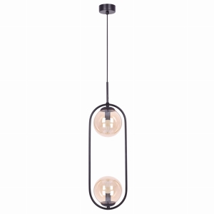 Efektowna lampa wisząca z bursztynowymi kloszami K-5121 z serii VENTA Kaja Lighting