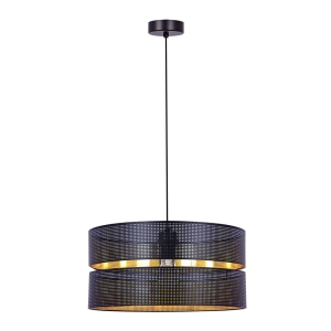 Lampa wisząca z czarno-złotym abażurem K-5221 z serii ZIMBO Kaja Lighting