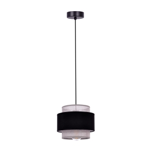 Lampa wisząca z czarno-szarym abażurem K-5170 z serii ETELA Kaja Lighting