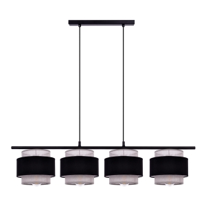 Lampa wisząca na listwie, czarno-szare abażury K-5173 z serii ETELA Kaja Lighting