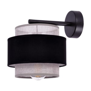 Kinkiet w kolorze czerni i szarości, do sypialni K-5174 z serii ETELA Kaja Lighting