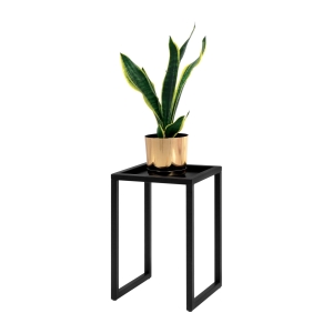 Mały, czarny kwietnik przypominający stoliczek KS-06 ECO S - KAJA HOME Kaja Lighting