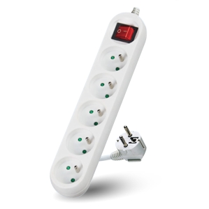 Przedłużacz LINEA 5-gniazd 3 metry z uziemieniem i wyłącznikiem KGLAZW5G3M Kobi