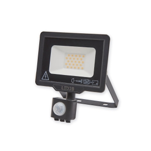 Naświetlacz LED oprawa halogenowa z czujnikiem ruchu 20W 1600lm czarna IP65