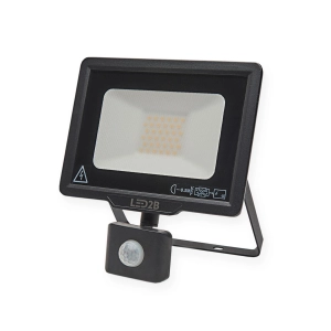 Naświetlacz LED oprawa halogenowa z czujnikiem ruchu 30W 2400lm czarna IP65