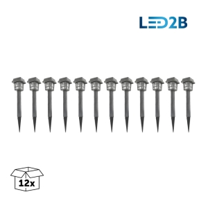 Zestaw 12 szt wbijane lampki solarne barwa zimna IP44 FUSION Kobi
