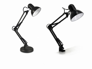 Lampka biurkowa AURIQ kreślarska czarna stojąca/przykręcana KLLAQCZ Kobi