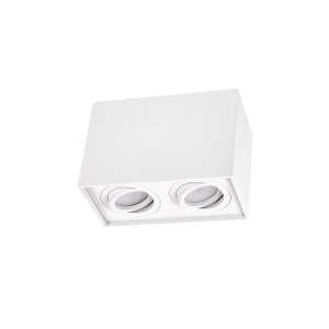 Spot tuba sufitowa podwójna biała regulowana 2xGU10 Spectrum