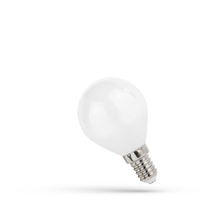 Żarówka LED kulka COG mleczna 6W E14 barwa 3000K ciepła Spectrum