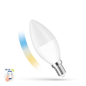 Żarówka świeczka LED 5W E14 CCT WOJ+14413 SPECTRUM SMART