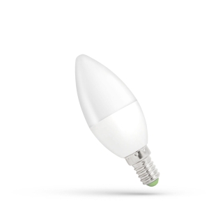 Żarówka świeczka LED 6W E14 zimna 6000K WOJ+13027 Spectrum