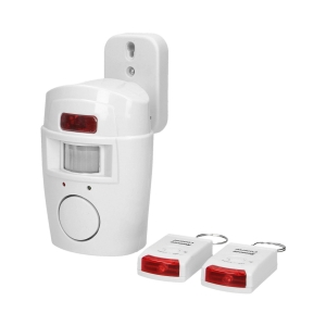 Bezprzewodowy mini alarm z syreną na baterie + 2 piloty AS-1 Orno