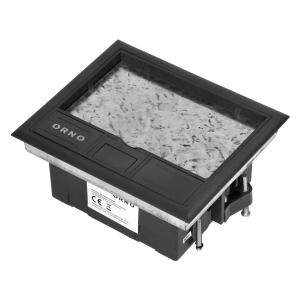 Puszka podłogowa na gniazda modułowe 4 x 45x45mm lub 8 x 22,5x45mm, pokrywa: materiał własny, czarna  OR-GP-9201/CF Orno
