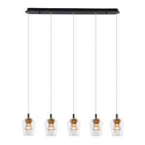 Lampa Wisząca Tasa 5xLED czarna PL0143-5 Yaskr