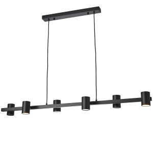 Lampa Wisząca Noe Long 6xGU10 czarna PL0111-BK Yaskr