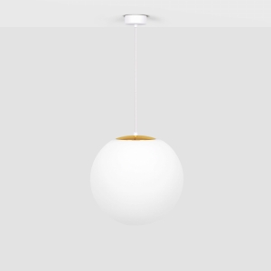 Lampa wisząca, pojedyncza kula, w białym kolorze K-5312 z serii ELMO Kaja Lighting