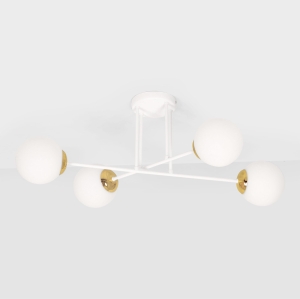 Biało-złota lampa sufitowa, w klasycznym stylu K-5313 z serii ELMO Kaja Lighting