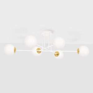Lampa sufitowa w biało-złotym wydaniu K-5314 z serii ELMO Kaja Lighting