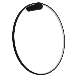 Kinkiet ścienny Mirror czarny okrągły ring LED 47W IP44 do sypialni LP-999/1W L BK CCT Light Prestige