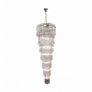 Lampa wisząca elegancki szklany żyrandol LUXE Chrom E14 18006-69-CHR Zuma Line