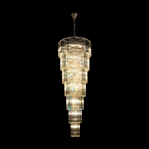 Lampa wisząca elegancki szklany żyrandol  LUXE Złoty E14 18006-69 Zuma Line