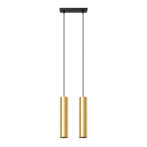 Lampa Wisząca LAGOS 2 złoty połysk GU10 2x10W IP20 SL.1241 SOLLUX
