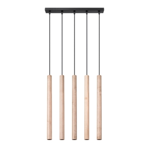 Lampa wisząca PASTELO 5L drewno G9 5x8W IP20 SL.1269 SOLLUX