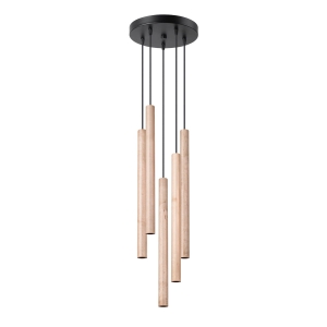Lampa wisząca PASTELO 5P drewno G9 5x8W IP20 SL.1270 SOLLUX