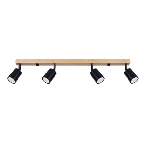 Plafon VERDO 4 czarny GU10 4x10W IP20 SL.1294 SOLLUX