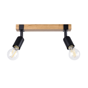 Plafon ZUCA 2 czarny E27 2x15W IP20 SL.1296 SOLLUX