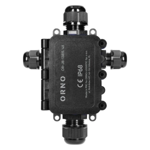 Puszka instalacyjna natynkowaHD IP68, 0,5-6,0mm² ,2 dławnice M20, 2 dławnice M16, układ X Orno