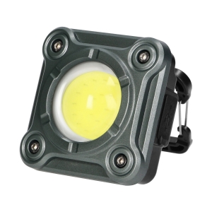 Lampa warsztatowa akumulatorowa LED COB 15W z ruchomą podstawką z magnesem 1000lm barwa zimna, USB