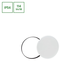 Lampa sufitowa okrągła biała/czarna 40W barwa ciepła IP54 48,5cm NYMPHEA Spectrum