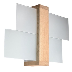 Kinkiet FENIKS 1 naturalne drewno E27 1x60W IP20 SL.0077 SOLLUX