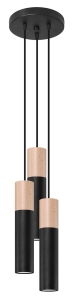 Lampa wisząca PABLO 3P czarna GU10 3x40W IP20 SL.1014 SOLLUX