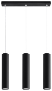 Lampa wisząca LAGOS 3L czarny GU10 3x40W IP20 SL.0329 SOLLUX