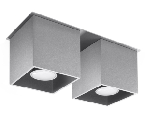 Spot QUAD 2 szary GU10 2x40W IP20 SL.0064 SOLLUX