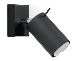 Kinkiet RING czarny GU10 1x40W IP20 SL.0091 SOLLUX