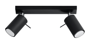 Lampa sufitowa RING 2 czarny GU10 2x40W IP20 SL.0092 SOLLUX