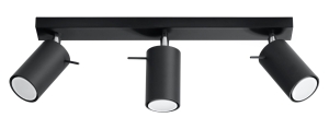 Lampa sufitowa RING 3L czarny GU10 3x40W IP20 SL.0093 SOLLUX