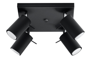 Lampa sufitowa RING 4 czarny GU10 4x40W IP20 SL.0094 SOLLUX
