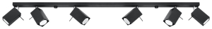 Lampa sufitowa MERIDA 6L czarny GU10 6x40W IP20 SL.0460 SOLLUX