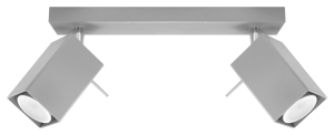 Lampa sufitowa MERIDA 2 szary GU10 2x40W IP20 SL.0456 SOLLUX