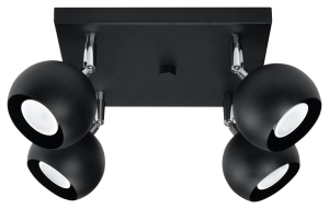 Lampa sufitowa OCULARE 4 czarny GU10 4x40W IP20 SL.0446 SOLLUX